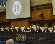 Judge Tomka, President of the International Court of Justice, presides over the verdict regarding a 