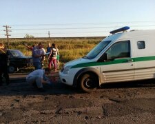На Запорожье расстреляли авто инкассаторов (фото)