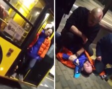 Конфликт из-за маски закончился побоищем в киевском троллейбусе: видео драки и подробности