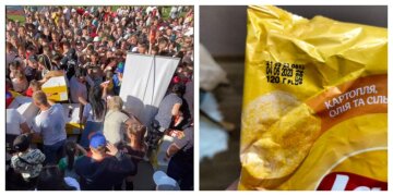 На Волыни во время праздника детям раздали просроченные чипсы, кадры: "пытались взять сразу 5 пачек"