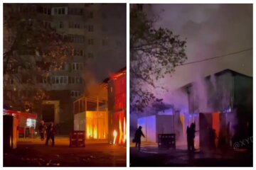 В Одесі підпалили супермаркет, розгорілася сильна пожежа: відео НП