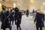 зима, люди, погода