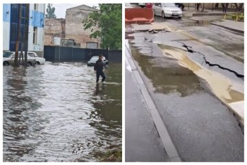 Не выдержала напора стихии: появилось видео последствия ливня в Одессе