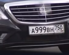 Авто с российскими номерами: скрин с видео