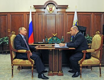 Михаил Мишустин с Путиным