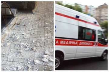 Камни посыпались в центре Одессы людям на голову, видео ЧП: не обошлось без пострадавших
