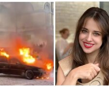 Экс-жена Дзидзьо Slavia оказалась в эпицентре жуткого ЧП в Киеве, огонь охватил автомобиль: кадры