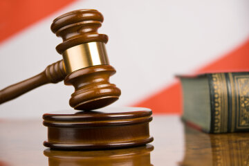 gavel and austrian. flag