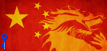 Китай дракон флаг