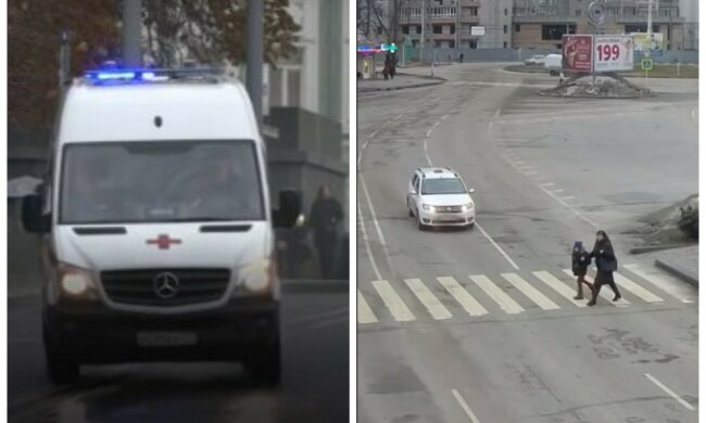 Таксист збив маму з дитиною на пішоході, від удару їх перевернуло в повітрі: відео моменту ДТП