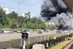 пожар на АЗС в Деснянском районе Киева