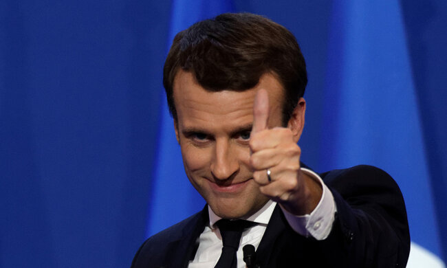 Presidential Candidate Emmanuel Macron Hosts A Meeting At Parc Des Expositions In Paris
