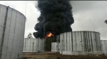 пожар на нефтебазе в чернигове