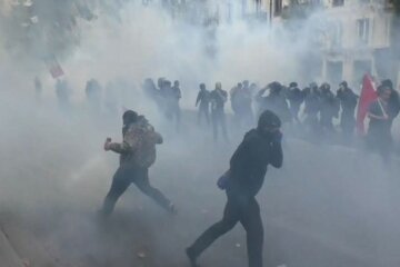 дым толпа митинг