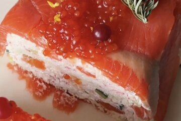 Закуска из крабовых палочек
