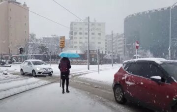 зима, люди, погода
