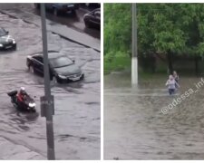 Потужна злива обрушилася на Одесу, вулиці перетворилися на річки: відео стихії