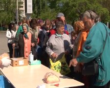 Гуманитарная помощь пенсионерам в Запорожской области