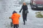 сніг, люди, Одеса