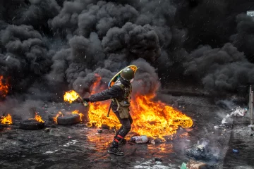 Ночь Гнева во Львове, пожар