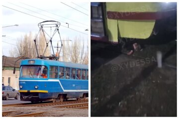 Молода дівчина опинилася під трамваєм в Одесі, відео: "зробила крок під транспорт"