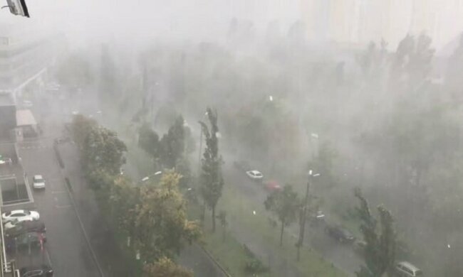 В Одессе бушует непогода, повалены столбы и перекрыто движение: кадры