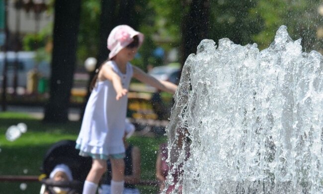 погода, лето, фонтан