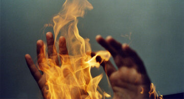 пожар, огонь, руки