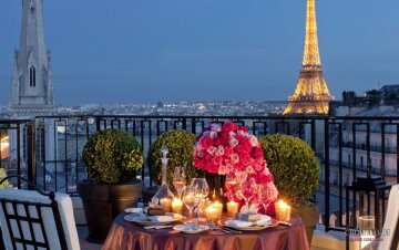 романтика, франция, ужин