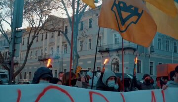 В Одессе Нацкорпус провел протест против коллаборантов