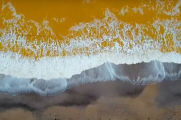 Черное море внезапно стало желтым: местные испугались "экологической катастрофы", видео