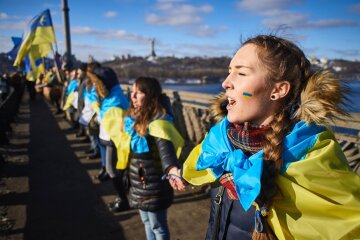 День соборности Украины живая цепь