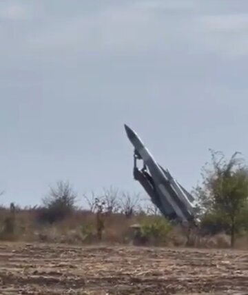 Запуск модернизированной украинской ракеты С-200