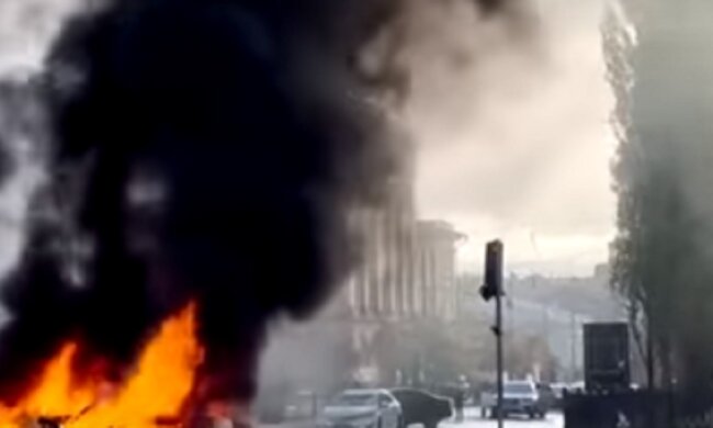 ракетна атака, пожежа, Київ