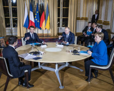 Зеленский, Путин, Макрон, Меркель в Париже нормандская четверка
