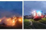 Масштабна пожежа спалахнула під Харковом, 500 м2 у вогні: кадри