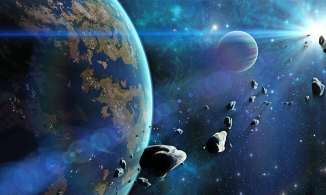 астероид, космос, галактика