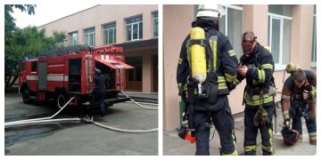Повалив чорний дим: у київській школі спалахнула пожежа, кадри з місця НП