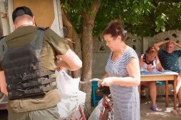 Гуманитарная помощь пенсионерам в Запорожской области