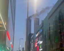 Башня "Москва-сити" горит в центре столицы рф: первые кадры