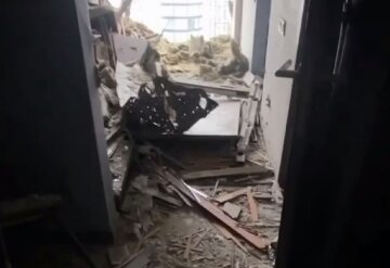 Квартира после атаки на Киев