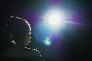 актриса, звезда, певица, в тени, силуэт, сзади