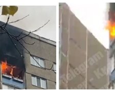 "Люди заблокированы": в Киеве разгорелся пожар в многоэтажке, кадры