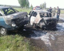 Смертельное ДТП на Донетчине: машины полностью сгорели (фото)