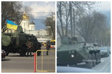 Много военной техники с автоматчиками замечено на улицах Одессы: кадры и что происходит