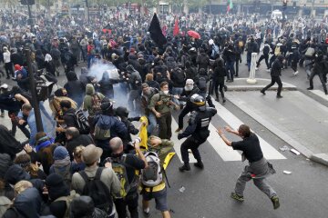 протест, митинг, париж