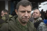 Prime Minister of the self-proclaimed Donetsk People’s Republic Alexander Zakharchenko listens