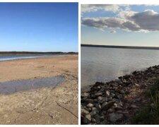 Самое большое озеро Одесчины исчезает из-за засухи: кадры происходящего