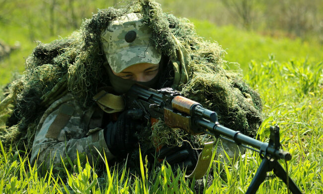 война, учения, военнослужащий, снайпер, винтовка