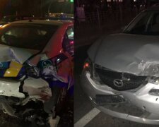 У Києві п'яна жінка за кермом протаранила авто патрульних: перші деталі і кадри з місця ДТП